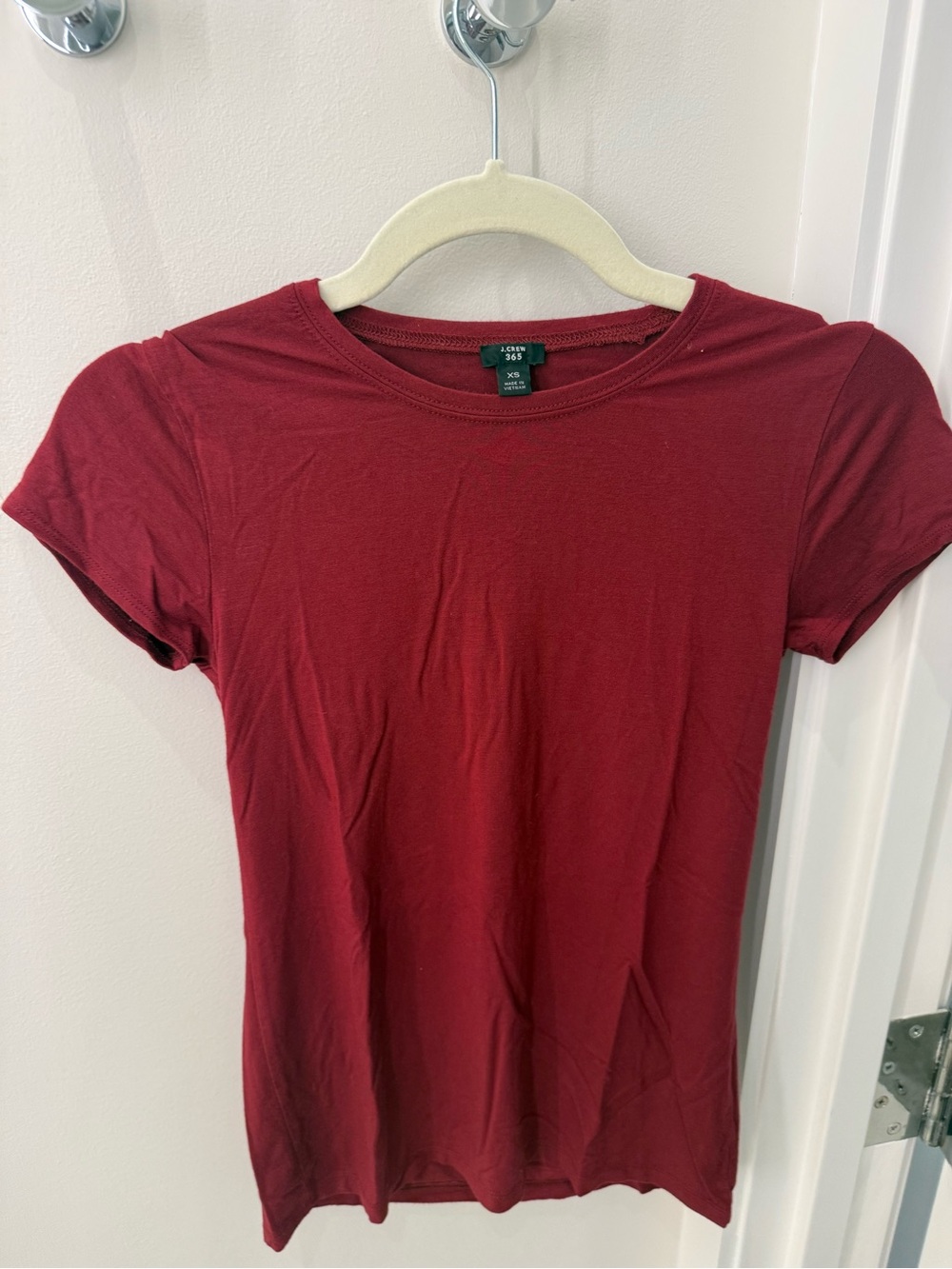 Jcrew Crewneck Short Sleeve Tee - Burgundy